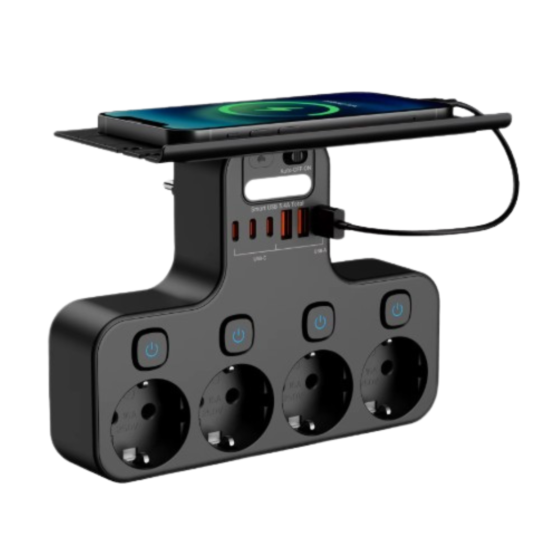 SmartCharge Multifunctioneel Stopcontact – Alles Opladen in Eén Slimme Oplossing