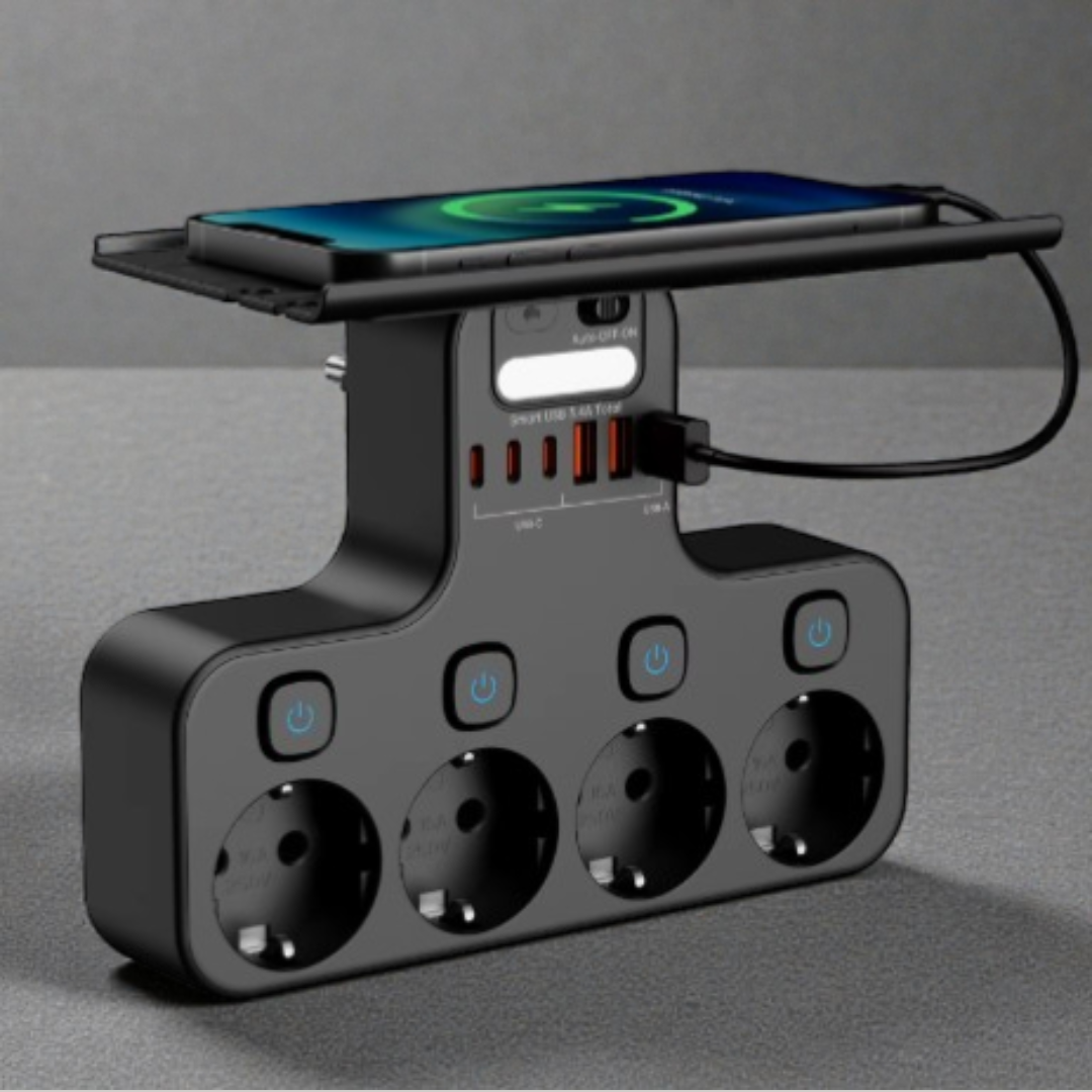 SmartCharge Multifunctioneel Stopcontact – Alles Opladen in Eén Slimme Oplossing